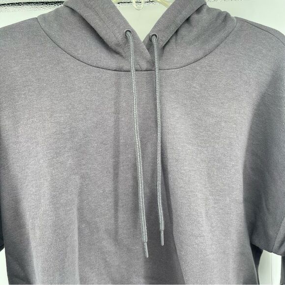 90 Degree by Reflex Women’s Blackened Pearl Drop Shoulder Cropped Hoodie Medium - Picture 11 of 14